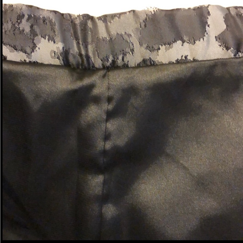 G.I.L.I. Black & Gray Tweed & Leopard Lace Trim Sides Skirt Style #A237483 XXS - Picture 10 of 11